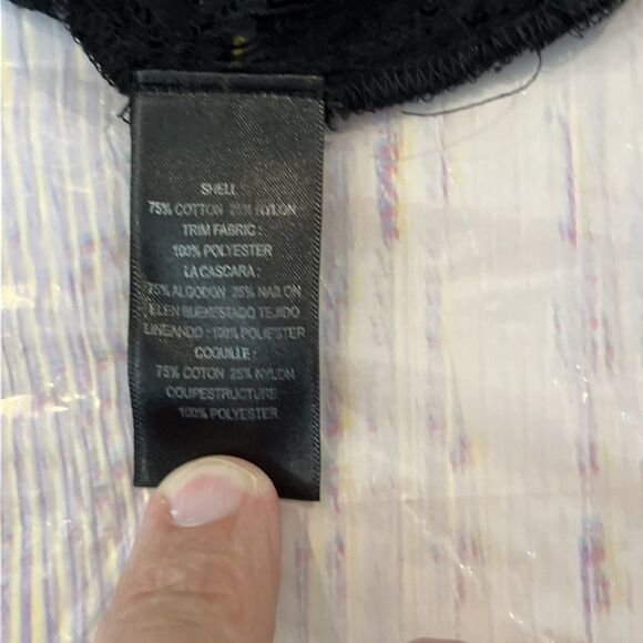 Kenneth Cole Black Ribbon Lace women's sleeveless Evening Tank Blouse Size Large - Picture 6 of 9